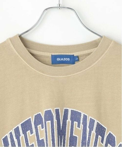 GLAZOS / グラソス Tシャツ | 【大人向けサイズあり】【ヘビーウェイト天竺】ピグメントカレッジロゴTシャツ | 詳細2