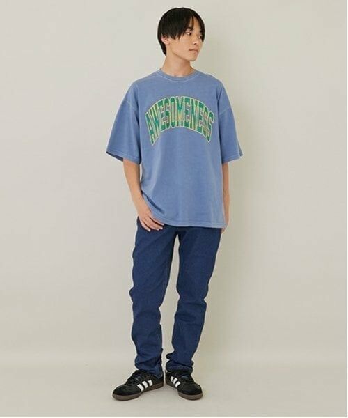 GLAZOS / グラソス Tシャツ | 【大人向けサイズあり】【ヘビーウェイト天竺】ピグメントカレッジロゴTシャツ | 詳細22