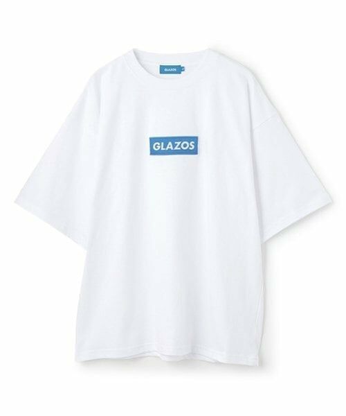 GLAZOS / グラソス Tシャツ | 【大人向けサイズあり】【ヘビーウェイト天竺】BOX刺しゅうロゴTシャツ（白）