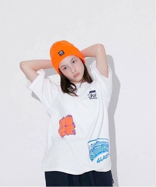 GLAZOS / グラソス Tシャツ | 【大人向けサイズあり】【ヘビーウェイト天竺】ランダムプリントTシャツ（白）