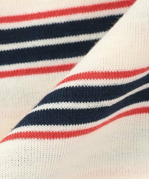 GLAZOS / グラソス Tシャツ | 【大人向けサイズあり】ボーダー・ワンポイント刺しゅうレイヤードビッグ半袖Tシャツ | 詳細6