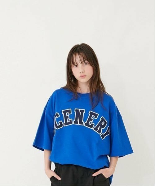 GLAZOS / グラソス Tシャツ | 【大人向けサイズあり】【GLSW.】【接触冷感】ハイクールコットン・アーチロゴアップリケ刺しゅう半袖Tシャツ（ブルー）