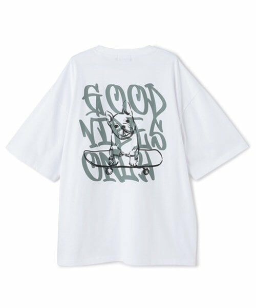 GLAZOS / グラソス Tシャツ | 【大人向けサイズあり】【接触冷感】ハイクールコットン・DOGプリント半袖Tシャツ | 詳細4