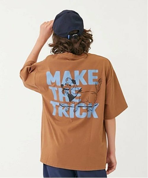 GLAZOS / グラソス Tシャツ | 【大人向けサイズあり】【接触冷感】ハイクールコットン・DOGプリント半袖Tシャツ（チャ(ダックス)）