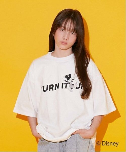 GLAZOS / グラソス Tシャツ | 【大人向けサイズあり】【GLSW.】【DISNEY】ミッキーマウス/フロントプリント半袖Tシャツ（シロ）