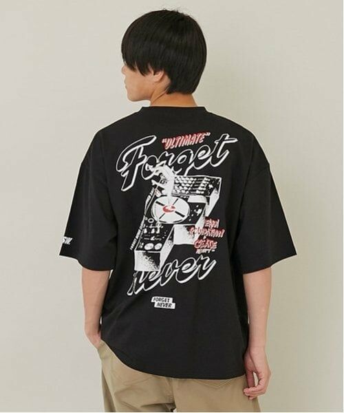 GLAZOS / グラソス Tシャツ | 【大人向けサイズあり】【FORGETNEVER】バックターンテーブル半袖ポケットTシャツ_GLSW（黒）