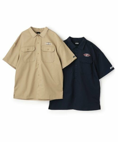 GLAZOS / グラソス シャツ・ブラウス | 【大人向けサイズあり】【FORGETNEVER】【セットアップ対応】T/Cツイルワーク半袖シャツ_GLSW | 詳細12