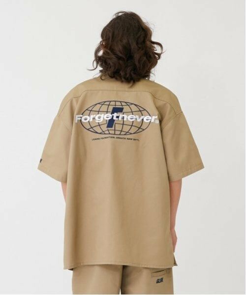 GLAZOS / グラソス シャツ・ブラウス | 【大人向けサイズあり】【FORGETNEVER】【セットアップ対応】T/Cツイルワーク半袖シャツ_GLSW | 詳細17