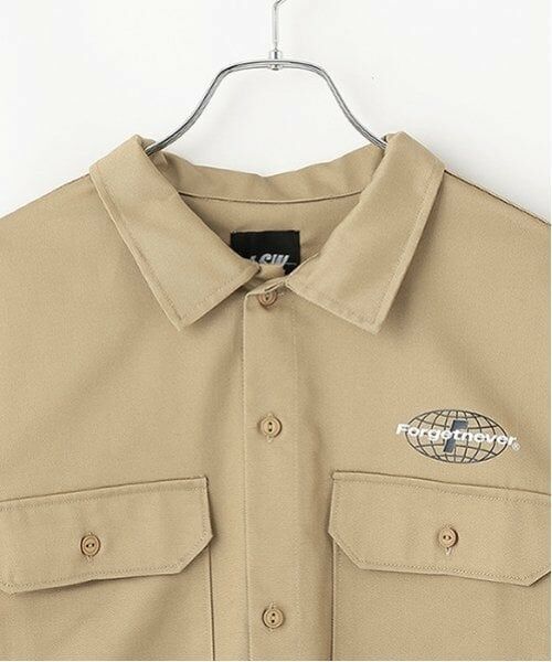 GLAZOS / グラソス シャツ・ブラウス | 【大人向けサイズあり】【FORGETNEVER】【セットアップ対応】T/Cツイルワーク半袖シャツ_GLSW | 詳細2