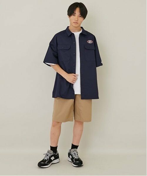 GLAZOS / グラソス シャツ・ブラウス | 【大人向けサイズあり】【FORGETNEVER】【セットアップ対応】T/Cツイルワーク半袖シャツ_GLSW | 詳細20