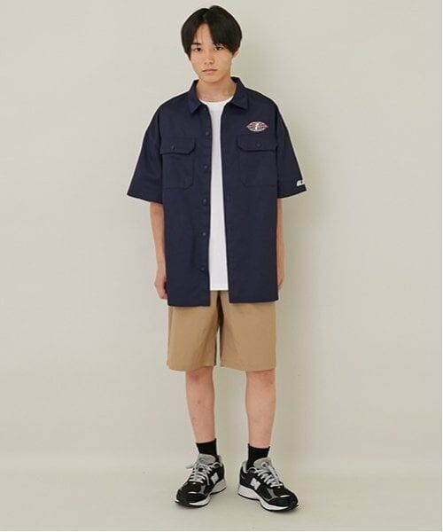 GLAZOS / グラソス シャツ・ブラウス | 【大人向けサイズあり】【FORGETNEVER】【セットアップ対応】T/Cツイルワーク半袖シャツ_GLSW | 詳細21