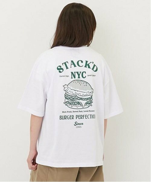 GLAZOS / グラソス Tシャツ | 【大人向けサイズあり】【接触冷感】ハイクールコットン・フードプリント半袖Tシャツ(白)