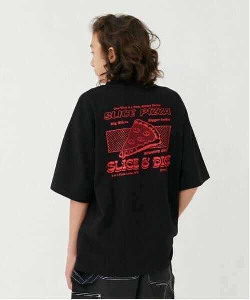 GLAZOS / グラソス Tシャツ | 【大人向けサイズあり】【接触冷感】ハイクールコットン・フードプリント半袖Tシャツ(黒)