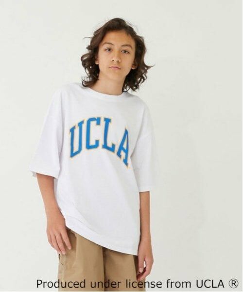 GLAZOS / グラソス Tシャツ | 【大人向けサイズあり】【接触冷感】ハイクールコットン・UCLA大学半袖Tシャツ（白）