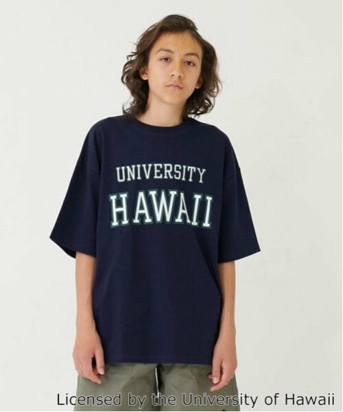 GLAZOS / グラソス Tシャツ | 【大人向けサイズあり】【接触冷感】ハイクールコットン・ハワイ大学半袖Tシャツ（紺）