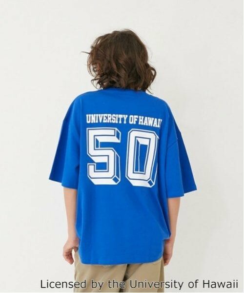 GLAZOS / グラソス Tシャツ | 【大人向けサイズあり】【接触冷感】ハイクールコットン・ハワイ大学半袖Tシャツ（ブルー）