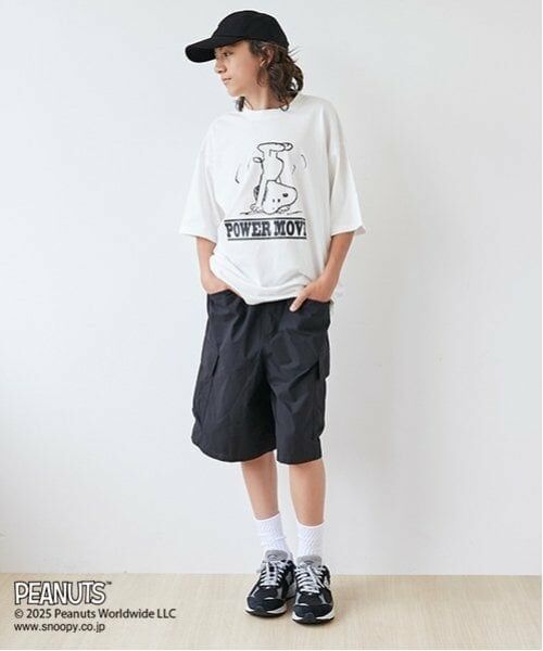 GLAZOS / グラソス Tシャツ | 【大人向けサイズあり】【GLSW.】【PEANUTS】スヌーピー パワームーブ フロントプリントTシャツ | 詳細1