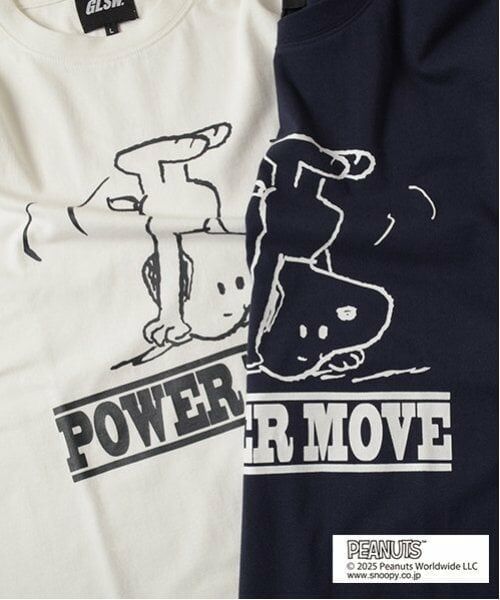 GLAZOS / グラソス Tシャツ | 【大人向けサイズあり】【GLSW.】【PEANUTS】スヌーピー パワームーブ フロントプリントTシャツ | 詳細12