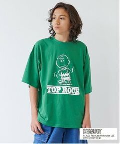 GLAZOS / グラソス Tシャツ | 【大人向けサイズあり】【GLSW.】【PEANUTS】チャーリーブラウン トップロック フロントプリントTシャツ
