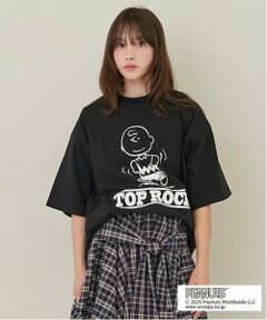 GLAZOS / グラソス Tシャツ | 【大人向けサイズあり】【GLSW.】【PEANUTS】チャーリーブラウン トップロック フロントプリントTシャツ
