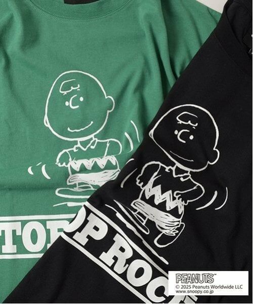 GLAZOS / グラソス Tシャツ | 【大人向けサイズあり】【GLSW.】【PEANUTS】チャーリーブラウン トップロック フロントプリントTシャツ | 詳細10