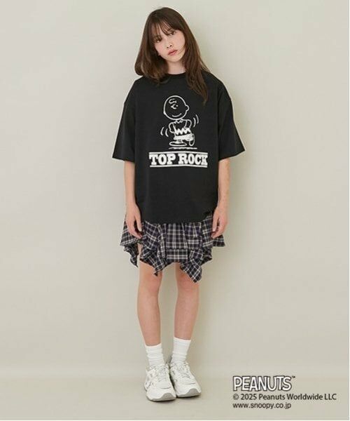 GLAZOS / グラソス Tシャツ | 【大人向けサイズあり】【GLSW.】【PEANUTS】チャーリーブラウン トップロック フロントプリントTシャツ | 詳細5