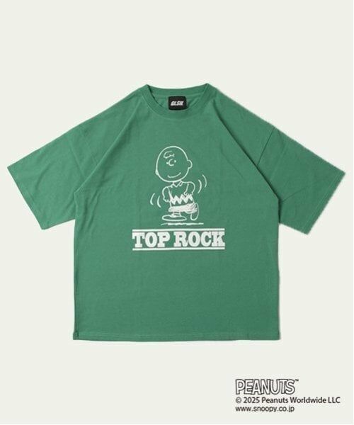 GLAZOS / グラソス Tシャツ | 【大人向けサイズあり】【GLSW.】【PEANUTS】チャーリーブラウン トップロック フロントプリントTシャツ | 詳細8