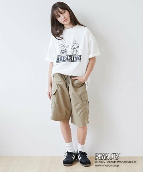 GLAZOS / グラソス Tシャツ | 【大人向けサイズあり】【GLSW.】【PEANUTS】ピーナッツ ブレイキン フロントプリントTシャツ | 詳細1