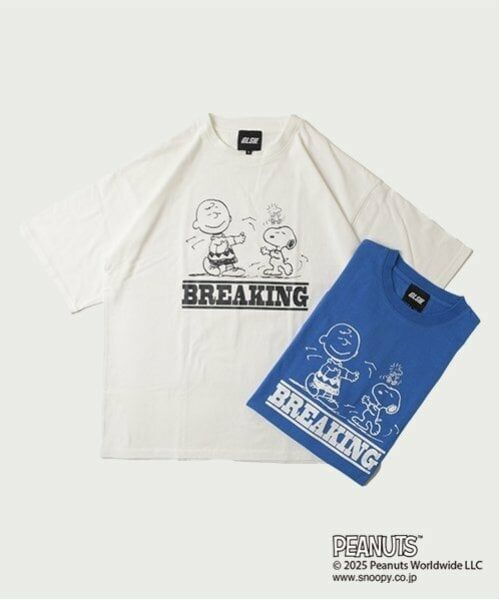GLAZOS / グラソス Tシャツ | 【大人向けサイズあり】【GLSW.】【PEANUTS】ピーナッツ ブレイキン フロントプリントTシャツ | 詳細9