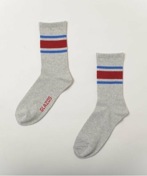 GLAZOS / グラソス ソックス | 【大人向けサイズあり】クルー丈ラインソックス３足セット | 詳細6