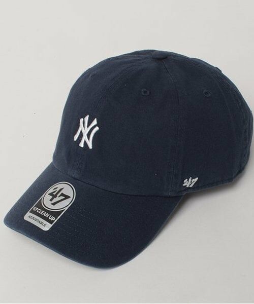 GLAZOS / グラソス キャップ | 【大人向けサイズあり】【‘47】ミニロゴ刺繍キャップ（紺）