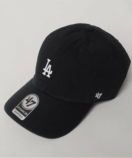 GLAZOS / グラソス キャップ | 【大人向けサイズあり】【‘47】ミニロゴ刺繍キャップ（黒）