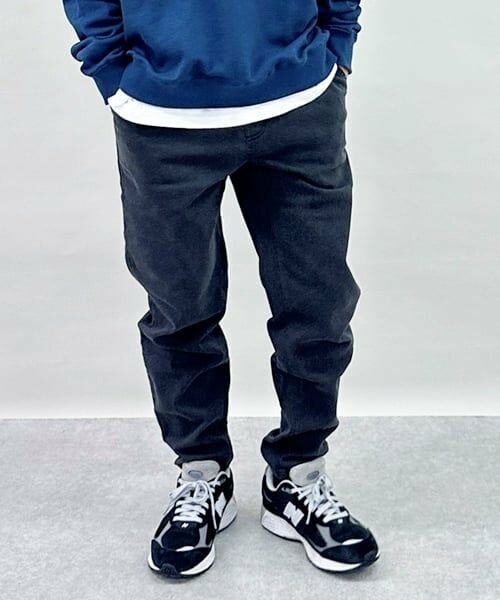 GLAZOS / グラソス その他パンツ | ストレッチデニム・ジョガーパンツ（黒）