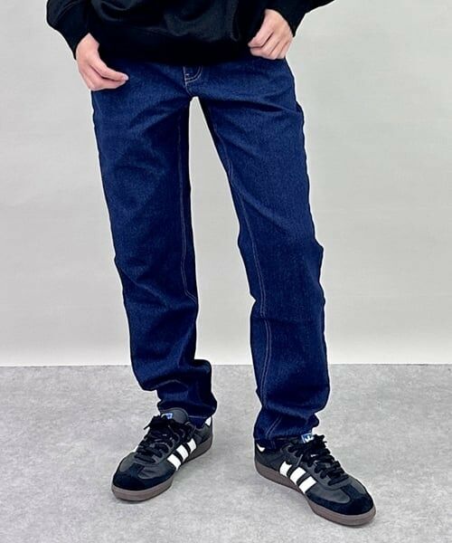 GLAZOS / グラソス その他パンツ | ストレッチデニム・スリムパンツ（ディープ ブルー）