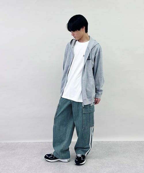 GLAZOS / グラソス その他パンツ | 【GLSW.】デニムラインカーゴパンツ | 詳細12