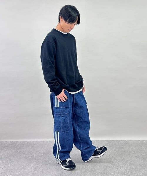 GLAZOS / グラソス その他パンツ | 【GLSW.】デニムラインカーゴパンツ | 詳細14