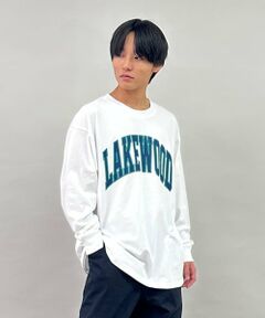 GLAZOS / グラソス Tシャツ | ビッグカレッジフロントプリント長袖Tシャツ