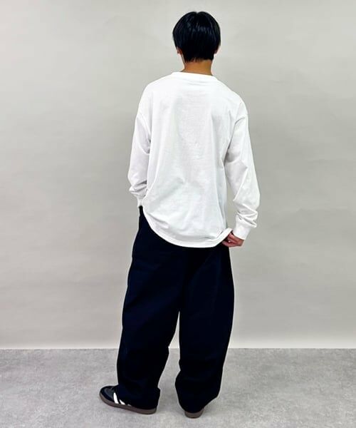 GLAZOS / グラソス Tシャツ | ビッグカレッジフロントプリント長袖Tシャツ | 詳細11