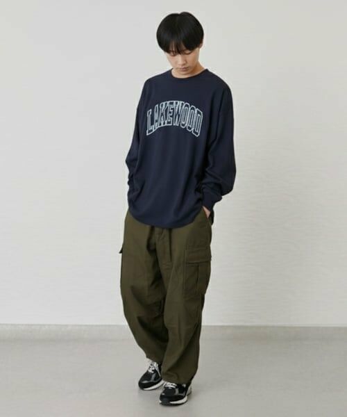 GLAZOS / グラソス Tシャツ | ビッグカレッジフロントプリント長袖Tシャツ | 詳細12