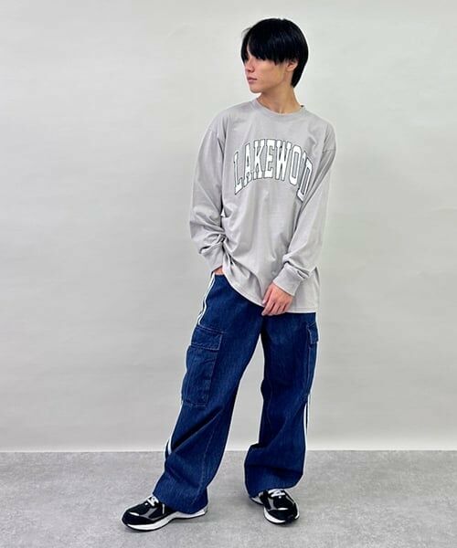 GLAZOS / グラソス Tシャツ | ビッグカレッジフロントプリント長袖Tシャツ | 詳細13