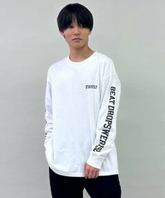 袖ロゴプリント長袖Tシャツ