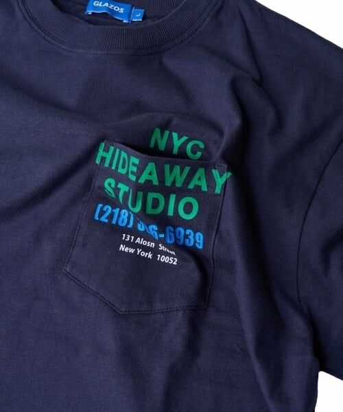 GLAZOS / グラソス Tシャツ | ポケットロゴプリント長袖Tシャツ | 詳細2