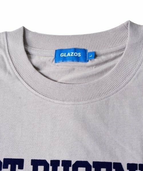 GLAZOS / グラソス Tシャツ | フロッキーカレッジロゴプリント長袖Tシャツ | 詳細1