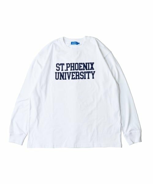 GLAZOS / グラソス Tシャツ | フロッキーカレッジロゴプリント長袖Tシャツ | 詳細6