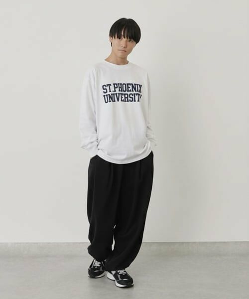 GLAZOS / グラソス Tシャツ | フロッキーカレッジロゴプリント長袖Tシャツ | 詳細8