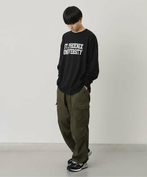 GLAZOS / グラソス Tシャツ | フロッキーカレッジロゴプリント長袖Tシャツ | 詳細9