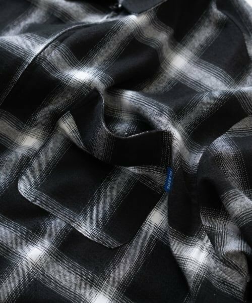 GLAZOS / グラソス シャツ・ブラウス | ジップチェックシャツ | 詳細3