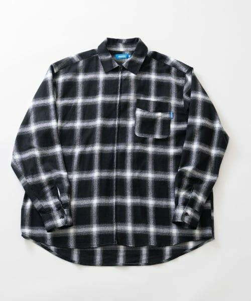 GLAZOS / グラソス シャツ・ブラウス | ジップチェックシャツ | 詳細6