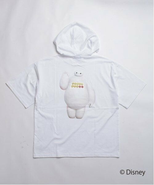 GLAZOS / グラソス Tシャツ | 【DISNEY】BAYMAX_フード付き半袖ビッグTシャツ | 詳細1