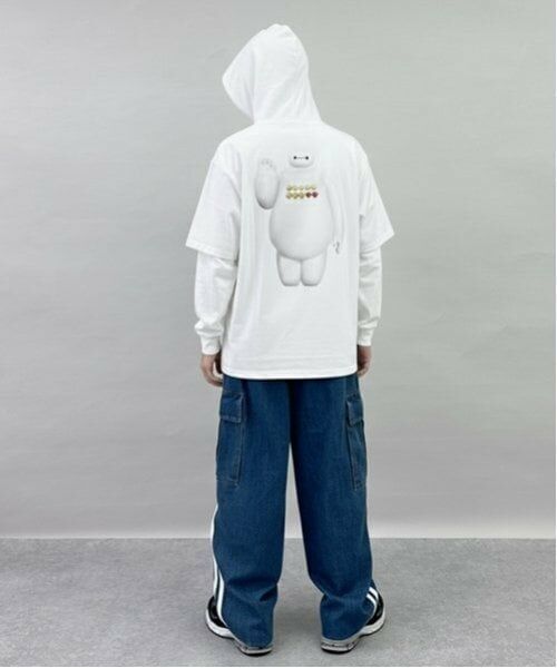 GLAZOS / グラソス Tシャツ | 【DISNEY】BAYMAX_フード付き半袖ビッグTシャツ | 詳細6